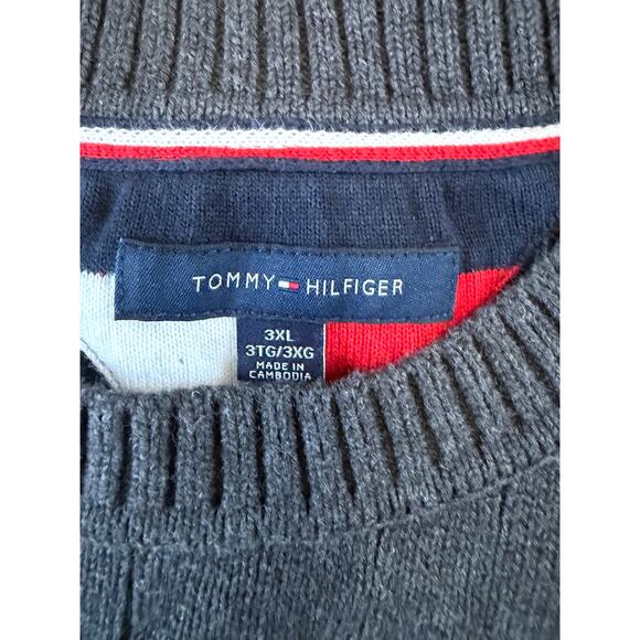 Tommy Hilfiger Men's 3XL Cotton Cable Knit Crewneck Sweater - Picture 2 of 2